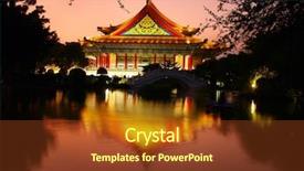  Presentation with chinese traditional - Audience pleasing presentation design consisting of traditional china - traditional chinese building backdrop and a tawny brown colored foreground