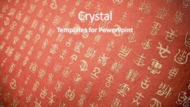  Presentation with china - Cool new presentation theme with traditional china book - oriental text background backdrop and a coral colored foreground