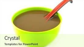  Presentation with traditional chinese funeral - Colorful slides enhanced with traditional chinese dessert mung bean backdrop and a  colored foreground