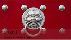  Presentation with chinese traditional - Slides featuring traditional-chinese-entrance-gate-red background and a crimson colored foreground