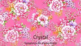  Presentation with chinese traditional - Presentation theme having old china - traditional chinese fabric sample background and a coral colored foreground