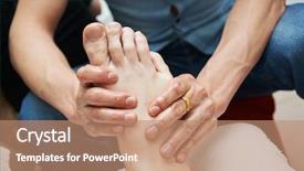  Presentation with chinese-traditional - Slides with traditional chinese foot massage background and a  colored foreground