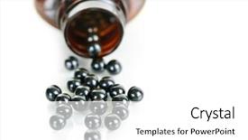  Presentation with traditional chinese medicine - Beautiful presentation featuring medicine pills spilling from bottle backdrop and a white colored foreground