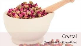  Presentation with herbal medicine flowers - Amazing presentation theme having traditional chinese herbal medicine backdrop and a lemonade colored foreground