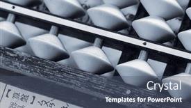  Presentation with chinese traditional - Slide set consisting of traditional chinese mathematical tools called abacus background and a ocean colored foreground