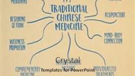  Presentation with traditional chinese medicine - Presentation theme having traditional-chinese-medicine-tcm-infographics background and a lemonade colored foreground