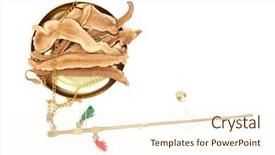  Presentation with traditional medicine medicine - Beautiful theme featuring traditional chinese medicine tool with medicine backdrop and a cream colored foreground