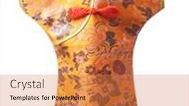  Presentation with chinese traditional - Presentation having traditional chinese silk clothing background and a coral colored foreground