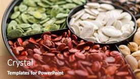  Presentation with chinese new year lunar - Colorful slide set enhanced with traditional-chinese-snack-tray backdrop and a tawny brown colored foreground