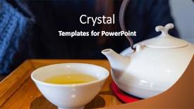  Presentation with chinese restaurant - Slides consisting of traditional-chinese-tea-ceremony background and a wine colored foreground