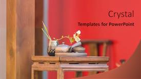  Presentation with chinese traditional - Theme enhanced with traditional-chinese-teapot-used background and a red colored foreground