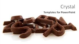  Presentation with sinterklaas - Presentation theme having traditional chocolate letters for sinterklaas holidays isolated over white background and a white colored foreground