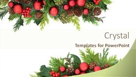  Presentation with new season - PPT layouts featuring traditional-christmas-border-with-red background and a cream colored foreground