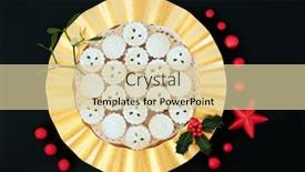  Presentation with red gold black - Audience pleasing slide deck consisting of traditional-christmas-mince-pie-tarts backdrop and a lemonade colored foreground