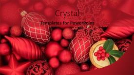  Presentation with festive season - Slide deck having traditional-christmas-mince-pie background and a crimson colored foreground