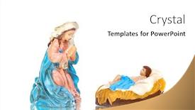  Presentation with christmas nativity - Slide set enhanced with traditional-christmas-nativity-with-mary background and a white colored foreground