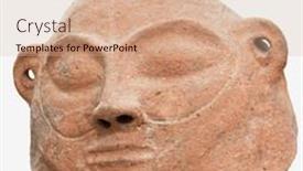  Presentation with dating - PPT theme with traditional-clay-mask-dating background and a lemonade colored foreground