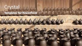  Presentation with pottery - Slides consisting of traditional-clay-pottery-in-bhaktapur background and a coral colored foreground