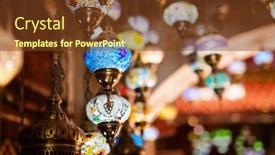  Presentation with lanterns - Presentation theme enhanced with traditional-colorful-turkish-glass-lanterns background and a tawny brown colored foreground
