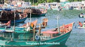  Presentation with permit - Amazing PPT theme having traditional colorful vietnamese fishing boats in ben ngu wharf of nam du islands kien giang vietnam nam du has become a popular tourist attraction but foreigner are only allowed in with a permit backdrop and a ocean colored foreground