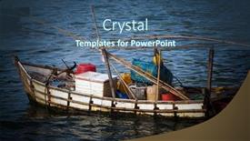  Presentation with fishing boats - Amazing slides having traditional colorful vietnamese fishing boats in nam du island kien giang vietnam backdrop and a ocean colored foreground