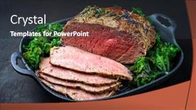  Presentation with roast beef - Beautiful PPT layouts featuring traditional-commonwealth-sunday-roast backdrop and a dark gray colored foreground