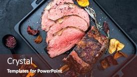  Presentation with roast beef - Audience pleasing presentation theme consisting of traditional-commonwealth-sunday-roast backdrop and a tawny brown colored foreground