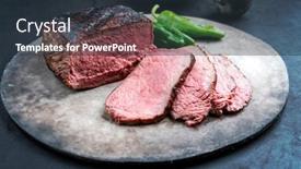  Presentation with roast beef - Theme consisting of traditional-commonwealth-sunday-roast background and a tawny brown colored foreground