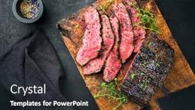  Presentation with roast beef - Slides enhanced with traditional-commonwealth-sunday-roast background and a wine colored foreground