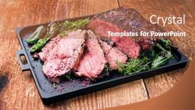  Presentation with roast-beef - Beautiful presentation featuring traditional-commonwealth-sunday-roast backdrop and a red colored foreground