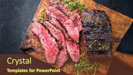  Presentation with roast beef - Slides with traditional-commonwealth-sunday-roast background and a tawny brown colored foreground