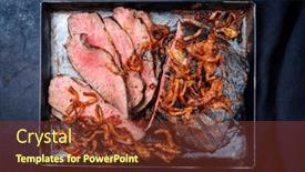  Presentation with roast-beef - Theme having traditional-commonwealth-sunday-roast background and a tawny brown colored foreground