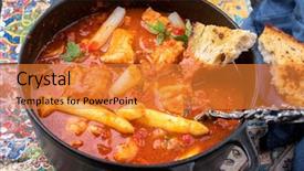  Presentation with cajun - Theme enhanced with traditional creole cajun court bouillon background and a gold colored foreground