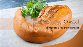  Presentation with tongue - Slide set enhanced with traditional-cured-beef-tongue background and a yellow colored foreground