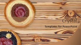  Presentation with traditional wood - Presentation consisting of traditional-czech-cakes-on-burnt background and a coral colored foreground