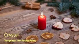  Presentation with traditional wood - Presentation featuring traditional-czech-christmas-on-wood background and a tawny brown colored foreground