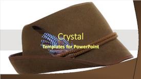  Presentation with traditional - Beautiful slide deck featuring traditional-czech-hunters-hat backdrop and a tawny brown colored foreground