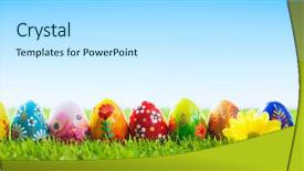 Presentation with easter - Presentation design having traditional decoration unique handmade design background and a arctic colored foreground