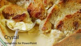  Presentation with delicious cakes pastry fruit - Slides featuring traditional dessert bread and butter background and a yellow colored foreground