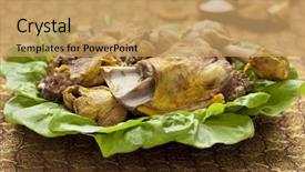  Presentation with eid - Cool new slide set with traditional dish for eid al backdrop and a coral colored foreground