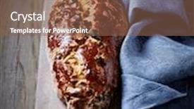  Presentation with traditional wood - Cool new PPT theme with traditional dresden christmas stollen with nuts and marzipan homemade traditional christmas cake rustic wood background backdrop and a violet colored foreground