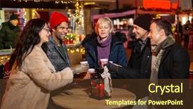  Presentation with traditional drink - Amazing presentation theme having traditional drink at christmas market backdrop and a tawny brown colored foreground