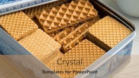  Presentation with waffles - Amazing presentation theme having traditional-dutch-cookie-box backdrop and a yellow colored foreground