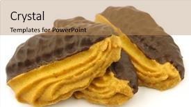  Presentation with white chocolate - Amazing slide deck having traditional dutch cookies called sprits backdrop and a  colored foreground