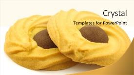  Presentation with cookies chocolate filling - PPT theme consisting of traditional dutch cookies called sprits background and a  colored foreground