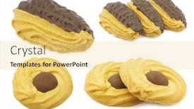  Presentation with white chocolate - Slide deck having traditional-dutch-cookies-called-sprits background and a blonde colored foreground