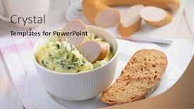  Presentation with dutch - Slides consisting of traditional-dutch-dish-stamppot background and a coral colored foreground