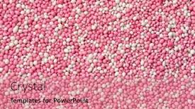  Presentation with frame pink - Presentation theme with traditional-dutch-pink-anise-sprinkles background and a coral colored foreground