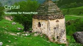  Presentation with dwelling - Amazing presentation theme having traditional-dwelling-of-the-ancient backdrop and a tawny brown colored foreground