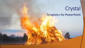  Presentation with fire - PPT theme with traditional easter fire in holland background and a sky blue colored foreground